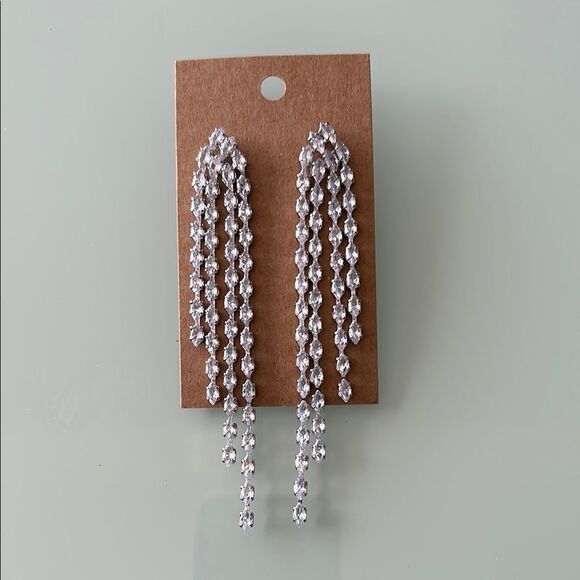 Silver Dangle Earrings A1021 - Picture 3 of 3